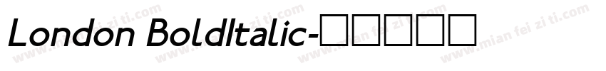 London BoldItalic字体转换